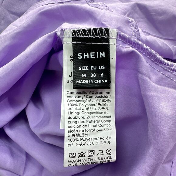 Lilac Babydoll Mini Dress 6 Fairycore‎ Y2K Sweetheart Tie Straps Flowy Purple - Picture 7 of 8